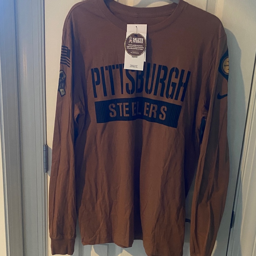 Pittsburgh Steelers Nike Salute to Service Long Sleeve Tee NWT NEW
